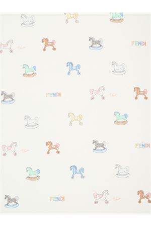white cotton blanket FENDI KIDS | BUJ334AVW8F0ZA0